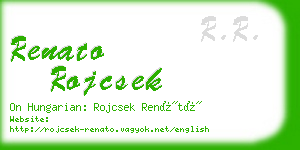 renato rojcsek business card